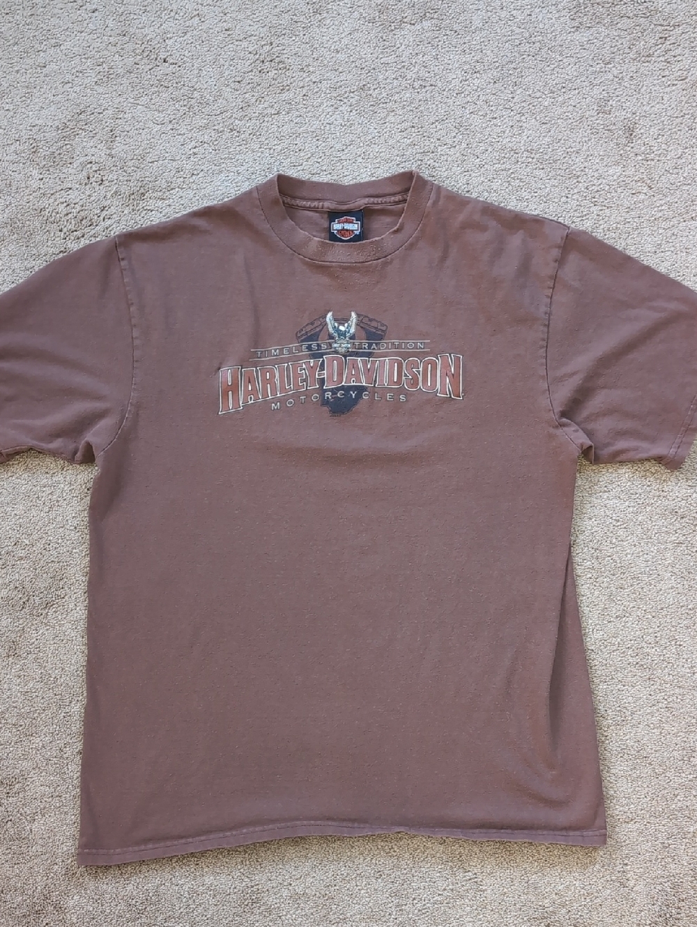 Harley-Davidson Brown Logo Short Sleeve Tee